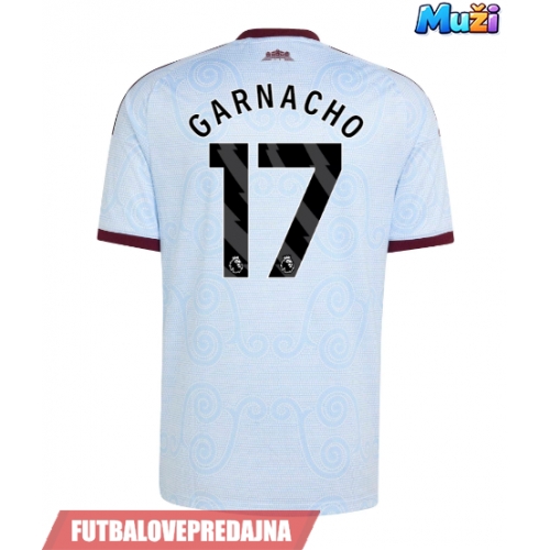 Lacne Muži Futbalové dres Aston Villa Alejandro Garnacho #17 2026-27 Krátky Rukáv - Tretina